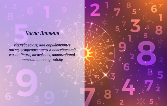 Числа Влияния: Исследование, как определенные числа, встречающиеся в повседневной жизни (дома, телефоны, автомобили), влияют на вашу судьбу